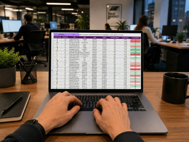 Creator analyzing ecommerce platform fees on a laptop